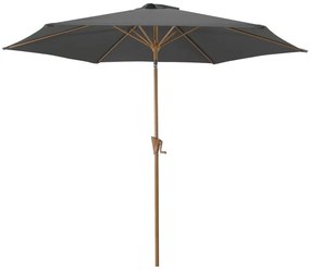 Ciemnoszary parasol ogrodowy ø 300 cm Wood – Rojaplast