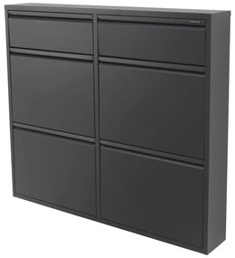 Czarna metalowa uchylna szafka na buty 98x86x15 cm Billy – Spinder Design