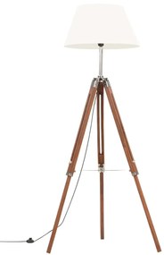 Brązowo-biała lampa stojąca z regulacją wysokości - EX199 N7-R98