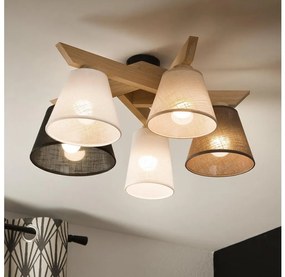 Brilagi - LED Żyrandol natynkowy ANTHONY 5xE14/40W/230V dąb