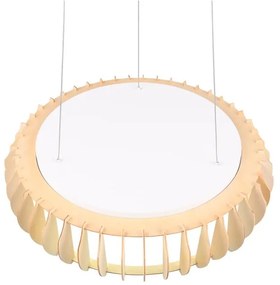 Biało-naturalna lampa wisząca LED ø 60 cm Monte – Trio