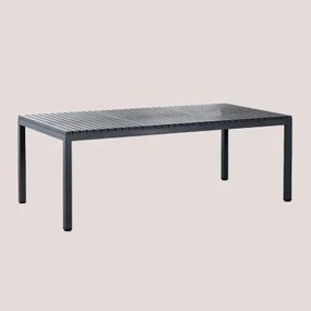 Prostokątny Stół Ogrodowy 210x100 Cm Z Aluminium Marti Czarny Węgiel - Sklum