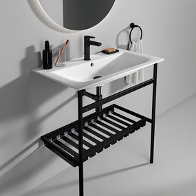 Czarny metalowy stelaż pod umywalkę 76x84 cm Conca – Ideal Standard
