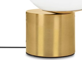 Lampa stołowa ze szklanym kloszem w kształcie kuli Parla