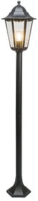 Zewnetrzna Klasyczna lampa stojąca czarna na zewnątrz IP44 125 cm - New Orleans Rustykalny / Vintage Oswietlenie zewnetrzne