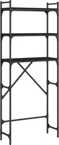 Czarny loftowy regał S3-B87