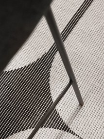 Dywan zewnętrzny dwustronny Duet kremowo-czarny 160 cm x 160 cm koło