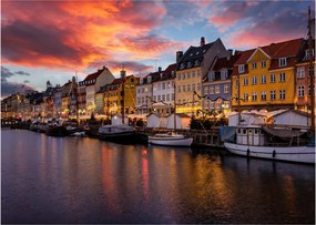 Obraz na szkle - Nyhavn, Kopenhaga (70x50 cm)