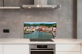 Panel nad Blat Kuchenny Miasto w Dolinie Górskiej Rzeki