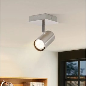 NETTLIFE 1-płomienny reflektor sufitowy GU10 lampa do przedpokoju - Reflektor sufitowy LED Nikiel 330° Bez żarówek