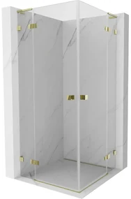 Mexen Lunar L Duo kabina prysznicowa uchylna 95 x 95 cm, transparent, złota - 834L-095L-095P-50-00