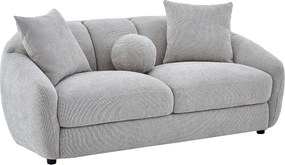 Kanapa 2-osobowa z tkaniny teksturowanej w kolorze  z jasnoszarym NAFEKI