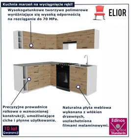 Meble kuchenne narożne  dąb artisan P6-L09