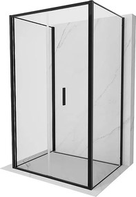 Mexen Exo-3S kabina prysznicowa 3-ścienna składana 75 x 80 cm, transparent, czarna - 816-075-080-70-00-3S