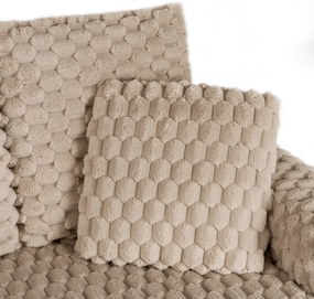 Fotel Wypoczynkowy Sofa KOBEL Brązowy Pluszowy Nowoczesny