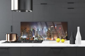 Panel Szklany Światła Nocnego Nowego Jorku