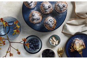 Czarno-niebieski kamionkowy talerz deserowy ø 21 cm Gastro Dark Blue/Black – Bitz