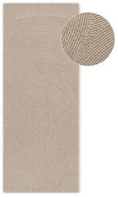 Beżowy wełniany chodnik tkany ręcznie 80x300 cm Calmio – Hanse Home