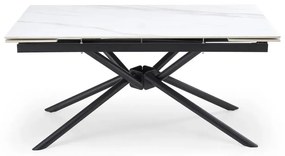Stół rozkładany VITORINO 160(220)x90 biały marmur HALMAR