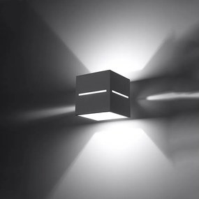 Kinkiety nowoczesny Zorbo, aluminium - 1 źródło światła 3000K - L.10 x H.10 cm - szary