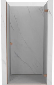 Mexen Lunar-B drzwi prysznicowe uchylne prawe 45 cm, transparent, miedź szczotkowana - 832-045-000-65-00-P