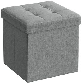 Jasnoszara Kwadratowa Pufa Ze Schowkiem L4-H46