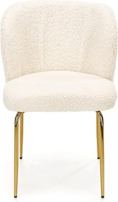 Krzesło tapicerowane K474 kremowe/złote