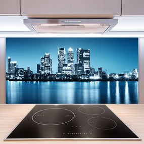 Panel Szklany Sylwetka Miejskich Wieżowców