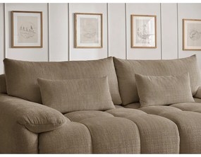 Brązowa sofa z tkaniny szenilowej 264 cm Ivane – Bobochic Paris