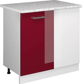 Szafka narożna czerwony połysk 86x60x81.6 r-line