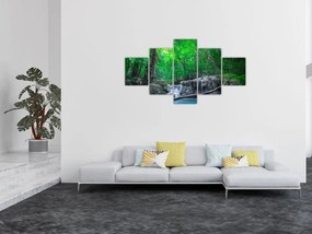 Obraz - Wodospad Erawan, Kanchanaburi, Tajlandia (125x70 cm)