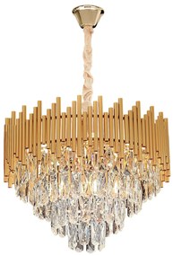 Lampa Wisząca z Kryształami G062-CP 50CM ZŁOTA