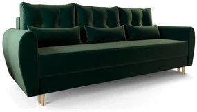 Zielona sofa rozkładana Kamos