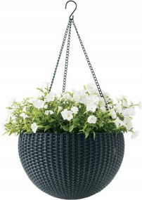 Keter Doniczka wisząca Sphere antracyt, śr. 35 cm