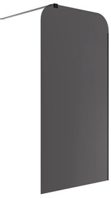 Ścianka prysznicowa WALK IN FIX grafitowa 8 mm MOLIS Grafit Square MASSI I Różne rozmiary : Kolor profili kabiny - złoty, Szerokość ścianki - 120 cm, Typ montażu - WALK in FIX (Do ściany)