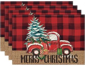Świąteczna podkładka na stół MERRY CHRISTMAS 30x45 cm, czerwona