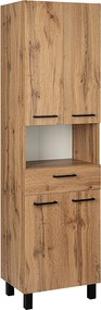 Szafka Łazienkowa Słupek Wysoki Dąb Wotan 50cm 4 Drzwi Lupo Wotan