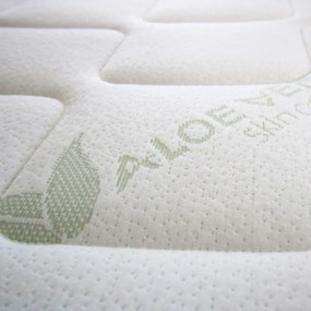 Twardy/średnio twardy sprężynowy materac dwustronny 140x200 cm Aloe bio-ex – Materasso