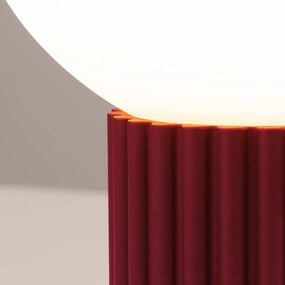 Bordowa lampa stołowa ze szklanym kloszem (wysokość 19 cm) Orbital – Nice Lamps