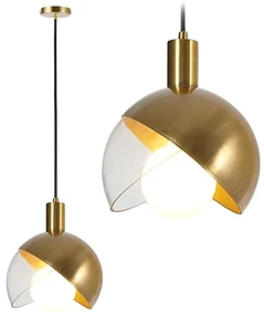 Lampa wisząca sufitowa szklana kula  APP638-1CP złota