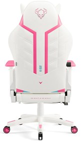 Fotel Gamingowy Diablo X-RAY 2.0 Small Size, biało-różowy