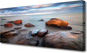 Obraz canvas Nadmorskie Głazy w Słońcu