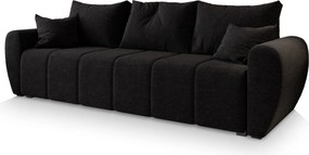 Masseno Sofa MADISON z funkcją spania i pojemnikiem na pościel, Rozkładana sofa - Czarny, SAWANA 14