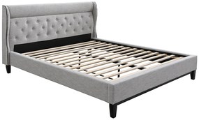 Łóżko 160 x 200 cm - Szary   - MARSDENIO