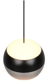 Czarna/w kolorze srebra lampa wisząca LED ø 15,5 cm Orbit – Trio Select
