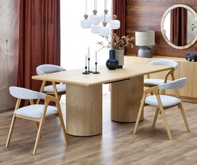 Tapicerowane krzesło dębowe z podłokietnikami krzesło Bueno Halmar