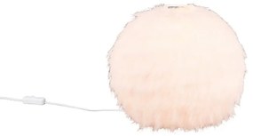 Kremowa lampa stołowa (wys. 24 cm) Furry – Trio