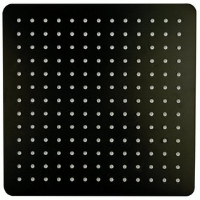 Deszczownica XXL kwadratowa DPG2005Super płaska w kolorze czarnym - Stal nierdzewna - 30 x 30 cm