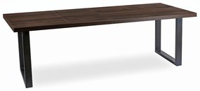 Stół Prostokątny Rozkładany TOMAS 130-230 cm Orzech/Czarny do Jadalni Nowoczesny Loft