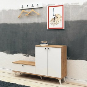 Zestaw do przedpokoju Evva White and Oak